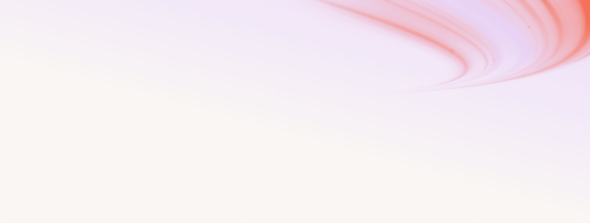 Soft, curved orange and purple abstract lines against a white background.