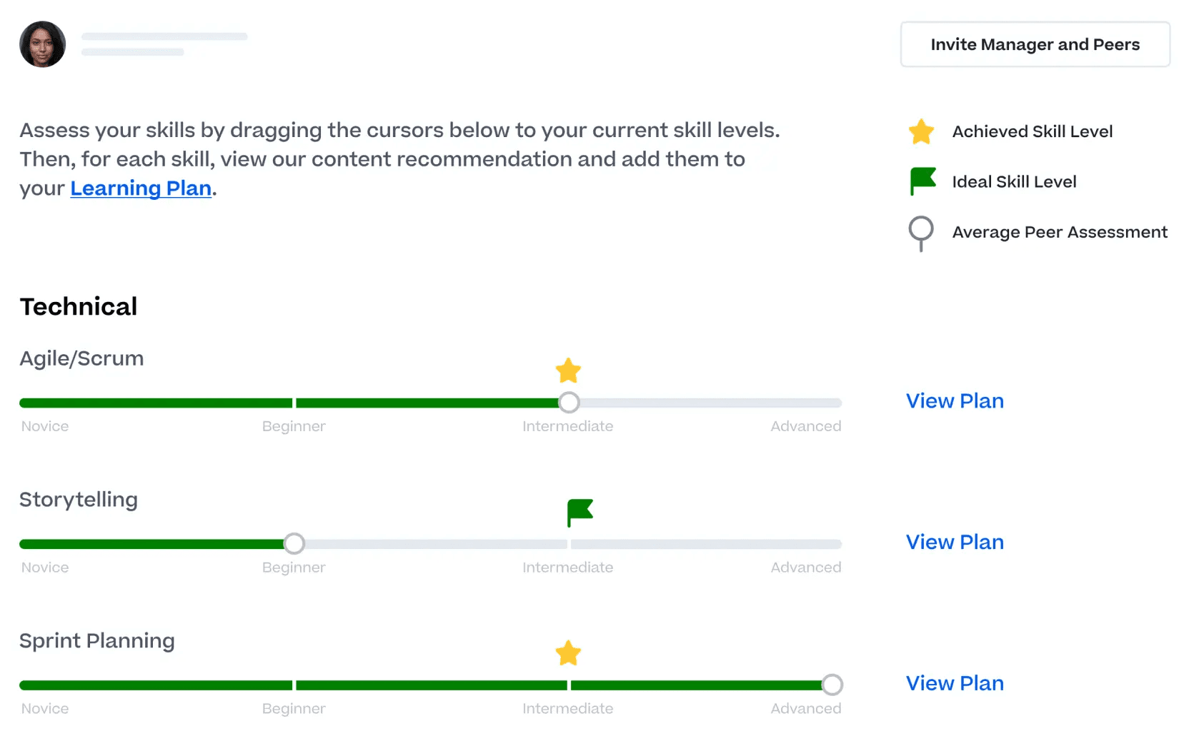 Capture d'écran de la Learning Experience Platform de Cornerstone montrant une décomposition technique Scrum.
