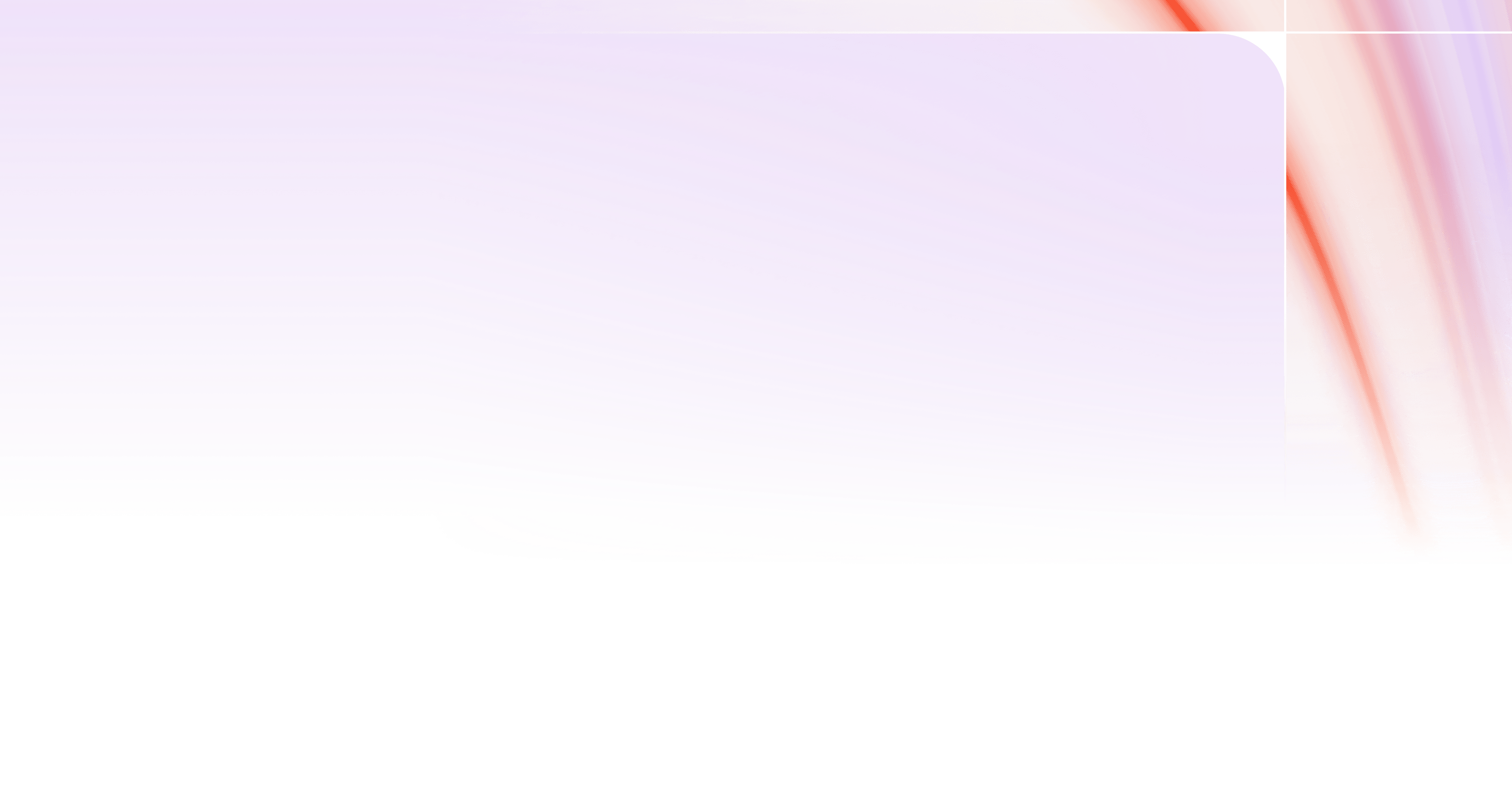 Abstract background with a light purple gradient and curved red lines.