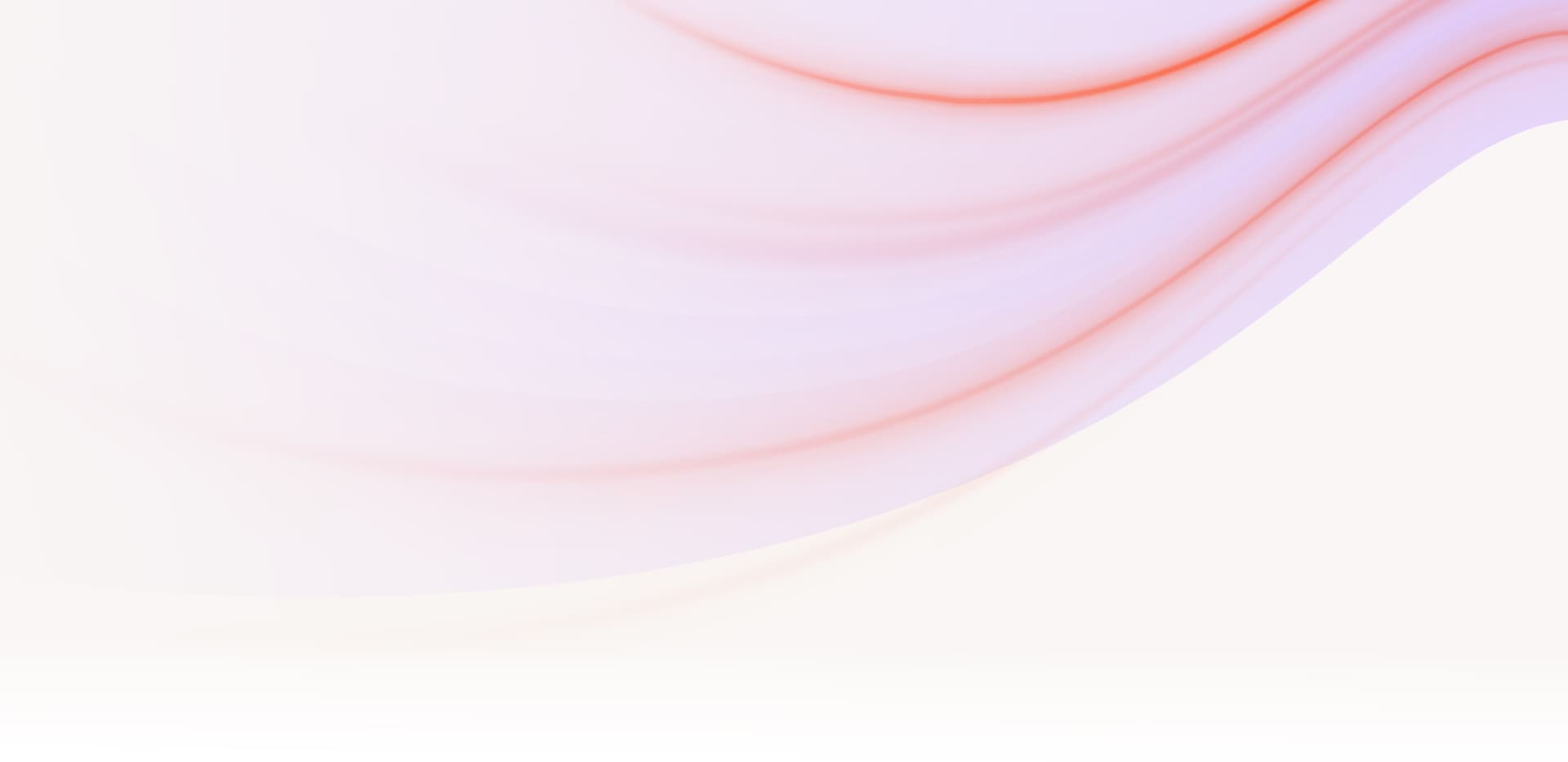 Abstract light pink and lavender waves with subtle orange lines on a white background.