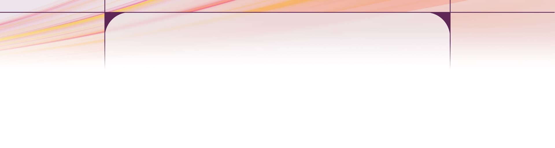Abstract background with colorful wavy lines and dark purple border lines with rounded cutouts.