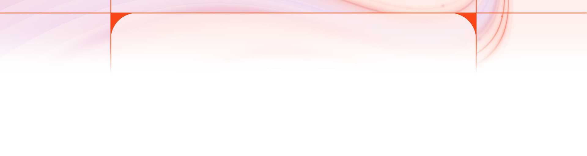 Abstract background with a red horizontal line and two rounded orange-red corner marks at the top.