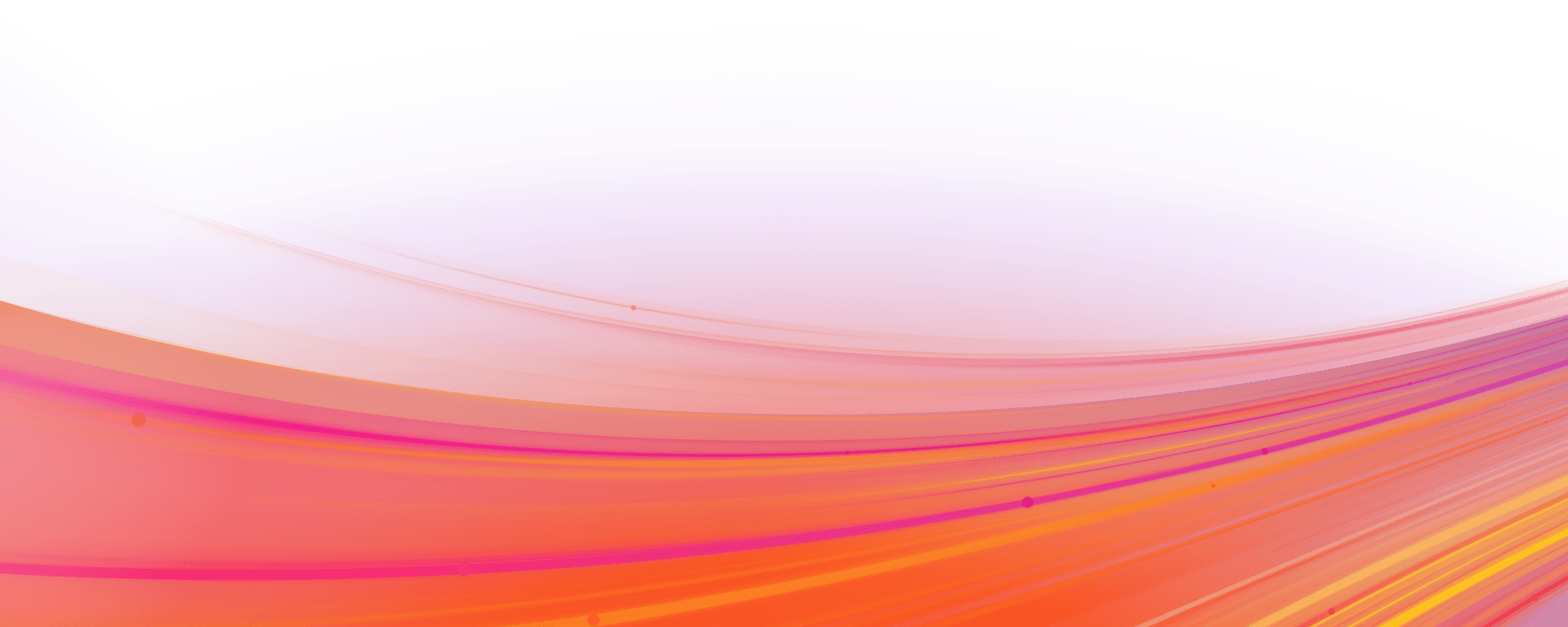 Abstract background with vibrant, flowing orange, pink, and yellow lines curving upwards from the bottom.