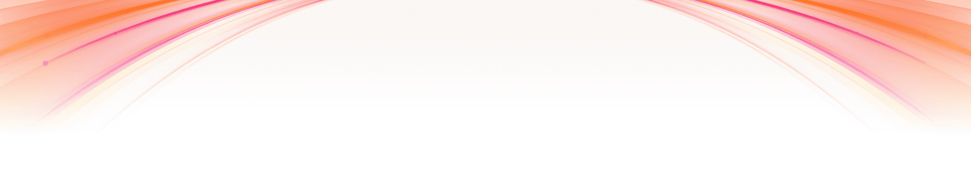 Orange and pink gradient arch on a white background.
