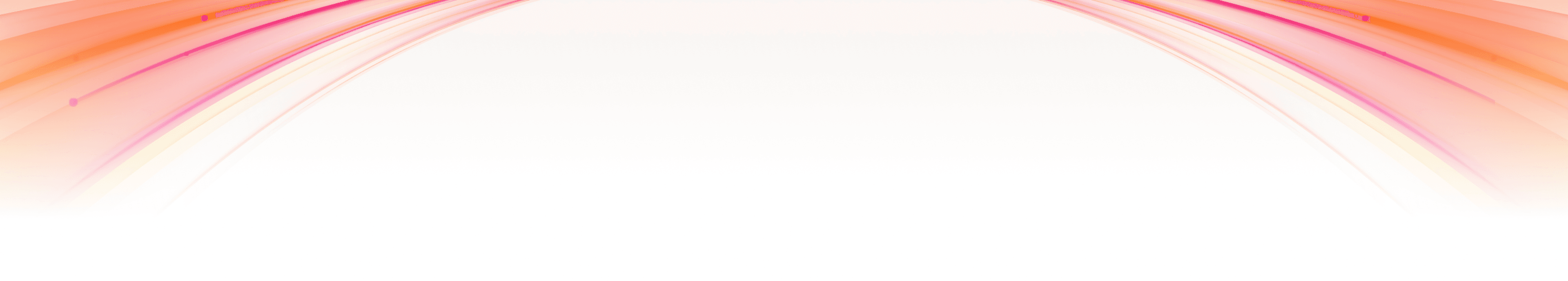 Orange and pink gradient arch on a white background.