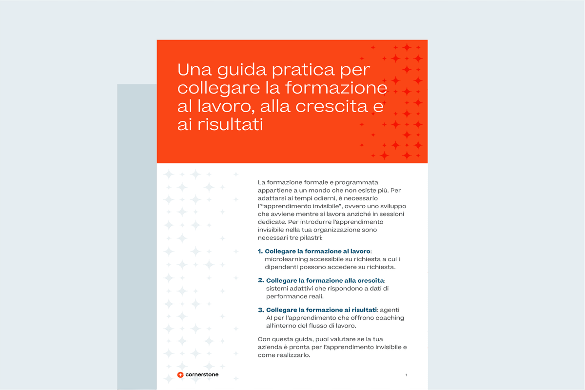 Una guida pratica per collegare la formazione al lavoro, alla crescita e ai risultati