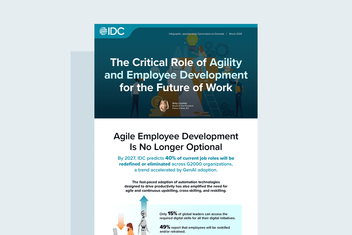IDC Research: the critical role of agility and employee development for the future of work