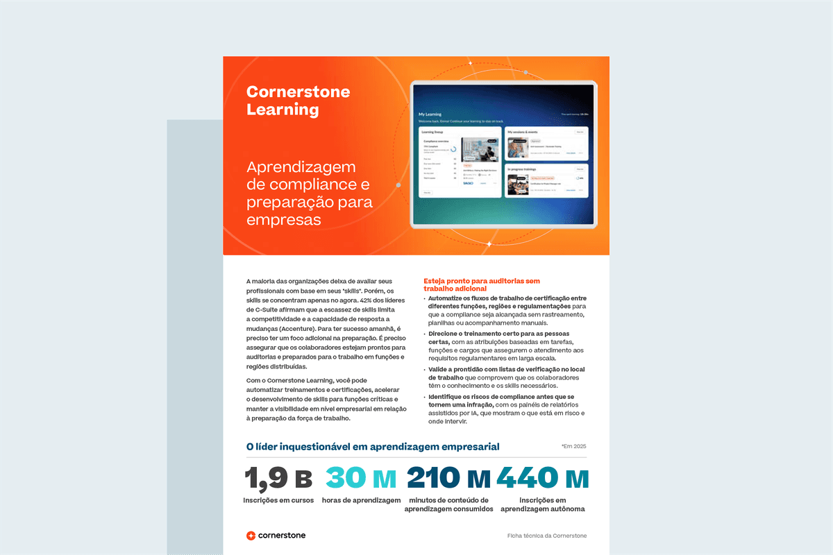 Ficha técnica do Cornerstone Learning