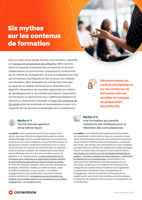 Six mythes sur le contenu de formation