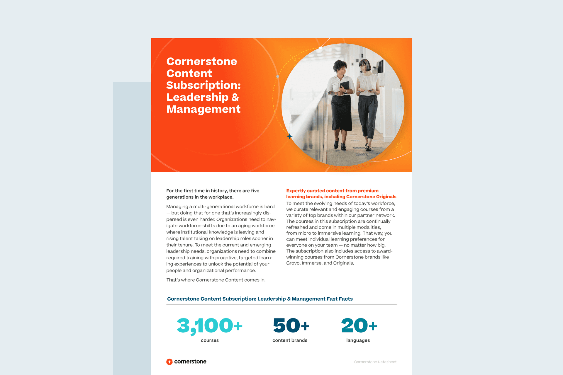 Cornerstone Content Subscription: Liderazgo y gestión