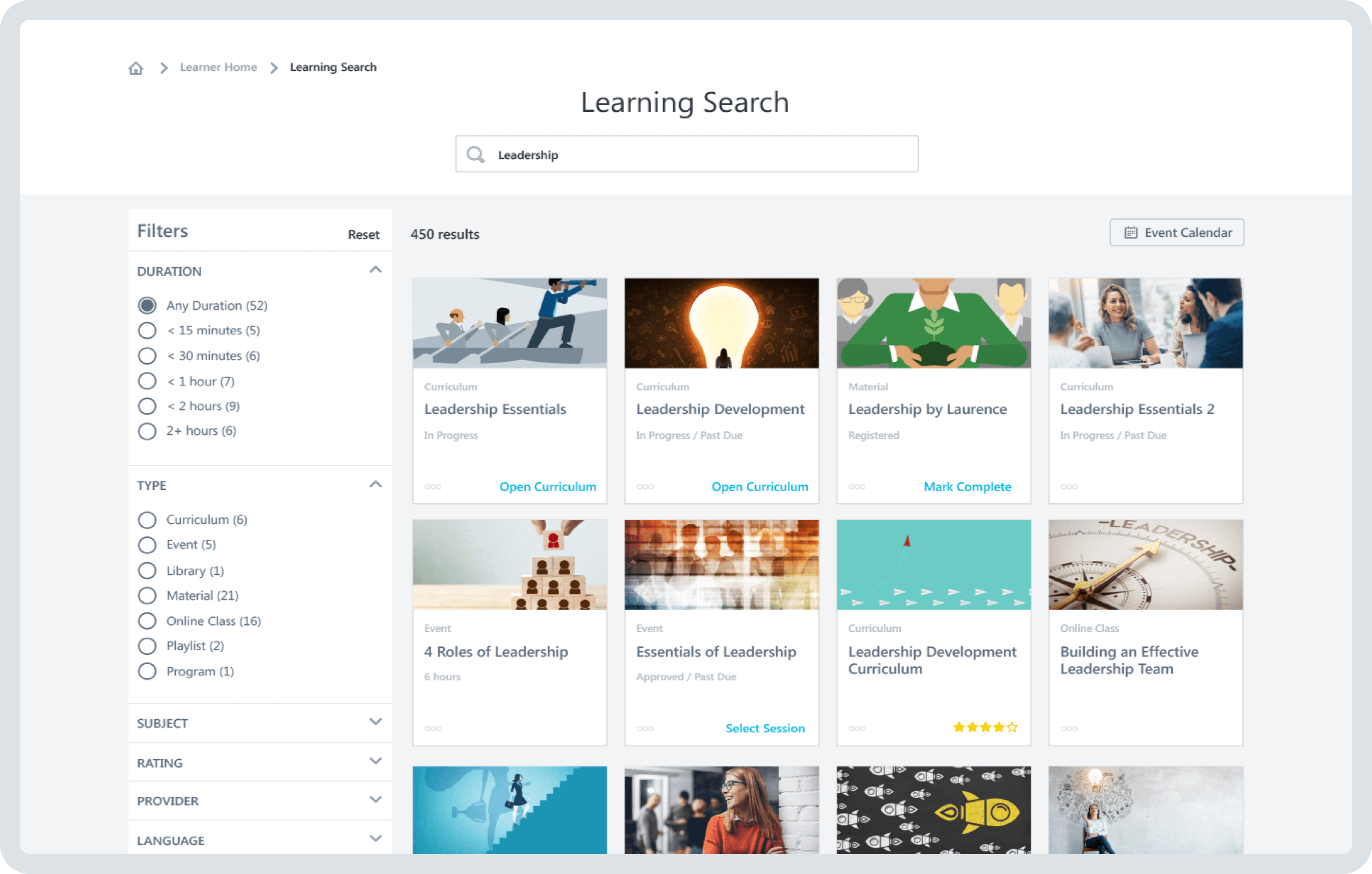 Product screen shot of Cornerstone Learning.