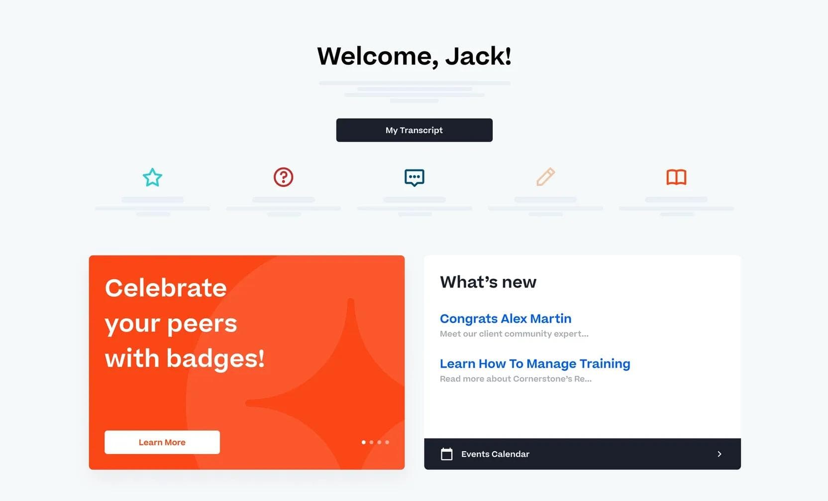 A product screen shot of Extended Enterprise Training.